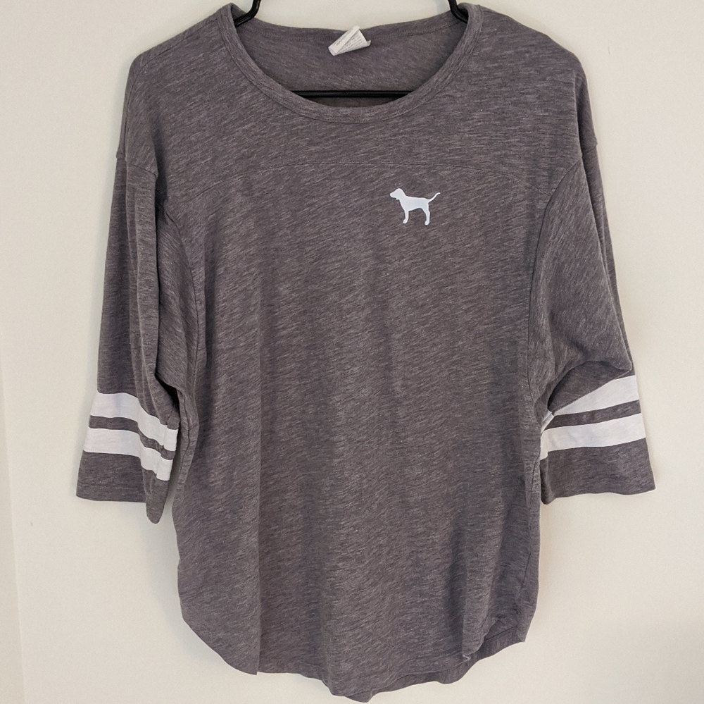 VS PINK dolman sleeve baseball t-shirt